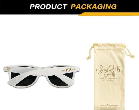 Groom and Bride Sunglasses for Men Women,His and Hers Gifts,Wedding Gifts for Honeymoon,Newlyweds,Couples(Groom&Bride,EL) in Kuwait