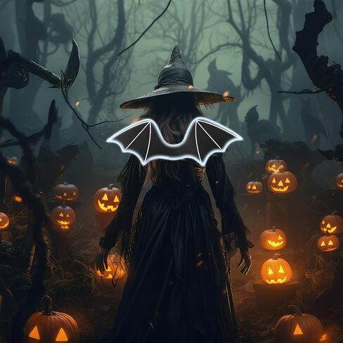 Halloween Bat Costume Set Include Light up Bat Wings LED Wing Black Headband Wand for Halloween Party Decoration in Saudi Arabia