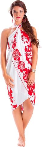 1 World Sarongs Womens Hawaiian Floral Swimsuit Sarong in Your Choice of Color in Kuwait