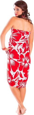 1 World Sarongs Womens Hawaiian Floral Swimsuit Sarong in Your Choice of Color in Kuwait