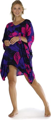 1 World Sarongs Womens Hawaiian Floral Swimsuit Sarong in Your Choice of Color in Kuwait