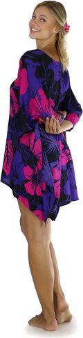 1 World Sarongs Womens Hawaiian Floral Swimsuit Sarong in Your Choice of Color in Kuwait