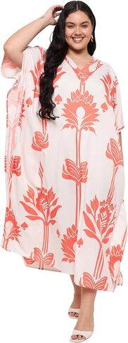 قفطان للنساء مقاس كبير من البوليستر، فساتين شاطئ طويلة، بدلة استحمام، قفطان طويل، ملابس سباحة، فستان منزلي in Kuwait