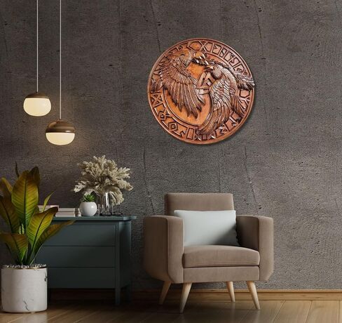 Hugin and Munin Authentic Battleworn Viking Shield, 24" Wooden Shield Brown in Saudi Arabia