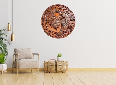 Hugin and Munin Authentic Battleworn Viking Shield, 24" Wooden Shield Brown in Saudi Arabia