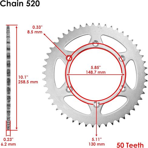 مجموعة سلسلة المحرك والعجلات المسننة الذهبية كالتريك متوافقة مع ياماها YZ250 YZ-250 1999-2017 ذهبي in Kuwait