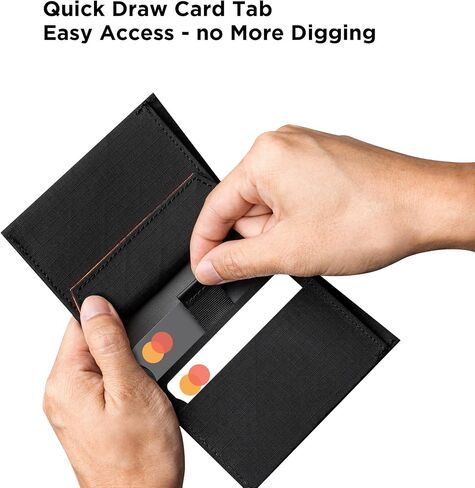 ALPAKA Ark Bifold Coin Wallet Mens Minimalist RFID Blocking Front Pocket Wallet with Magnetic Coin Pouch - Holds 5 Cards Plus Cash - Black Axogrid 210D in Saudi Arabia