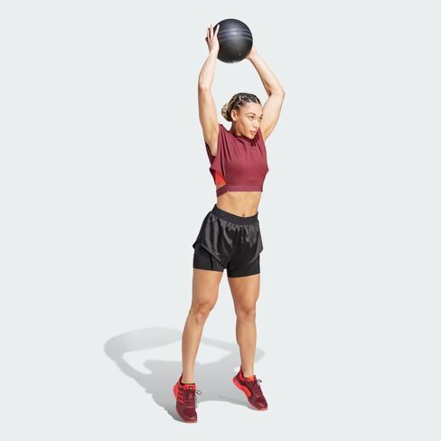 adidas Women's Standard Power Aeroready Two-in-one Shorts in Saudi Arabia
