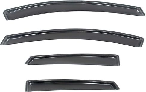 IKON MOTORSPORTS in Channel Window Visors Compatible with 2012-2018 Ford Focus 4-Door Sedan & 5-Door Hatchback, Slim Style Acrylic Smoke Rain Guards, Side Window Wind Deflectors 4PCS in Saudi Arabia