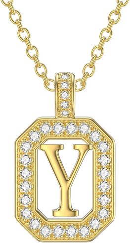14k Gold Initial Necklaces, 14k Solid Gold Initial Letter Moissanite Pendant Necklace Jewelry for Women Her Gifts Birthday Graduation Mothers Day Christmas in Kuwait
