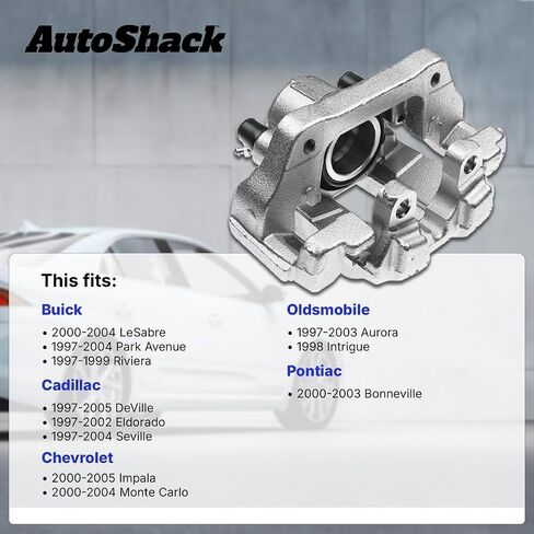 AutoShack Front Brake Calipers | Replacement for 2000-2004 Buick LeSabre 1997-2005 Cadillac DeVille 1997-2002 Cadillac Eldorado 2000-2005 Chevrolet Impala | 2-PC in Saudi Arabia