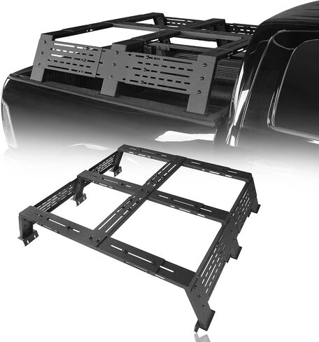 Hooke Road 12.2" High Overland Bed Rack for Full-Size Trucks Without Bed Rails - Compatible with Ford F-150 & Raptor, Dodge Ram 1500, Chevy Silverado 1500, GMC Sierra 1500 in Saudi Arabia
