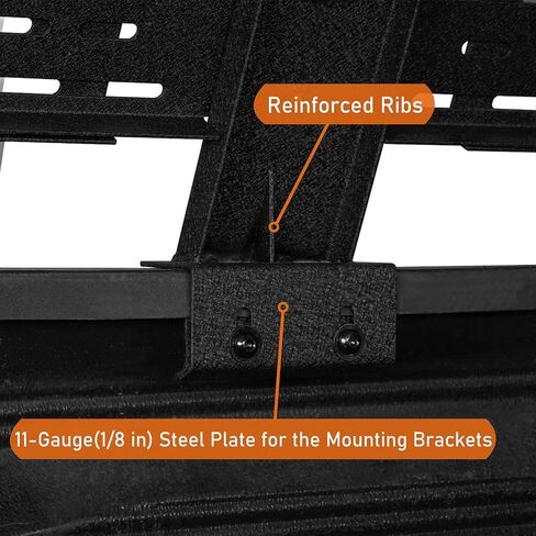 Hooke Road 12.2" High Overland Bed Rack for Full-Size Trucks Without Bed Rails - Compatible with Ford F-150 & Raptor, Dodge Ram 1500, Chevy Silverado 1500, GMC Sierra 1500 in Saudi Arabia