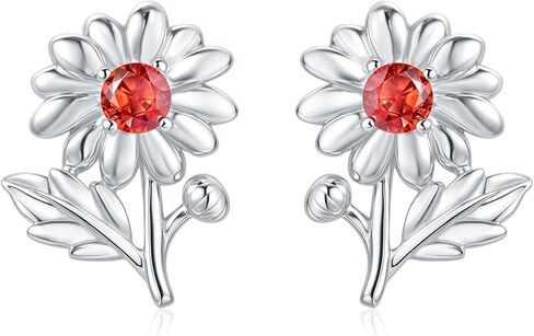 فضة الشوك الاسكتلندي/ديزي/الورد/عباد الشمس/اللوتس/الهندباء وأقراط زهرة مجوهرات هدايا للنساء in Kuwait