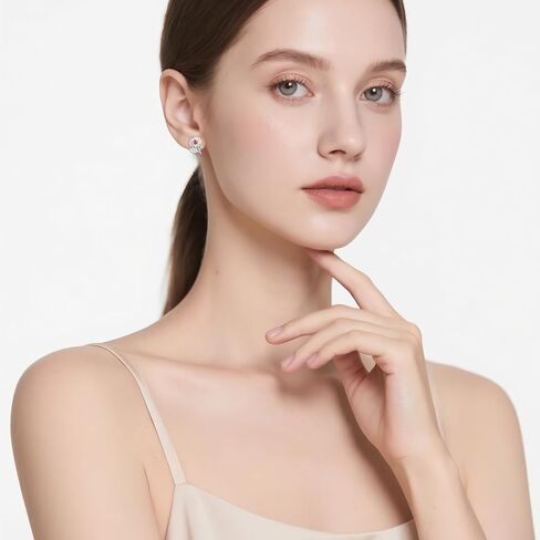 فضة الشوك الاسكتلندي/ديزي/الورد/عباد الشمس/اللوتس/الهندباء وأقراط زهرة مجوهرات هدايا للنساء in Kuwait