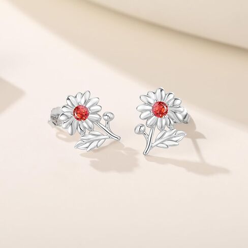 فضة الشوك الاسكتلندي/ديزي/الورد/عباد الشمس/اللوتس/الهندباء وأقراط زهرة مجوهرات هدايا للنساء in Kuwait