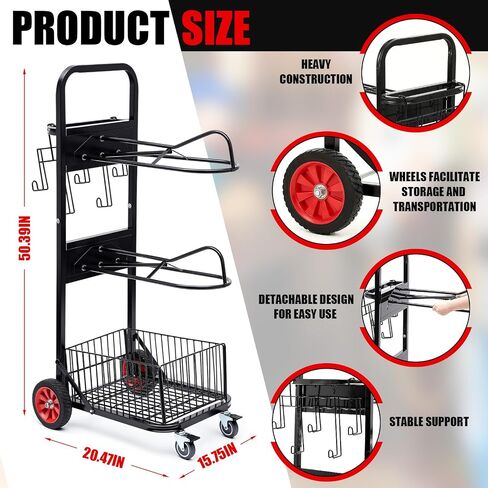 Rolling Saddle Rack Dolly Heavy Duty Horse Equipment Cart Foldable Horse Tack Cart with Wheels for Storage Moving Organize Transport Supplies, 50.39 x 20.47 x 15.75 Inch in Saudi Arabia