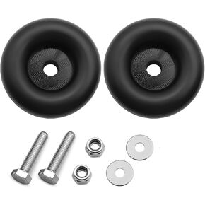 2PCS Trailer Ramp Door Rubber Bumpers,2.5" Round Rubber Bumper with Screw Kit Compatible with Truck, RV, Pressure Washers, trailer door bumper, Air Compressors, Cargo Trailer(Black) (2) in Kuwait