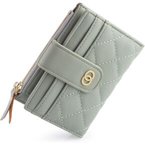 WEILIAN Small Black Wallet for Women Faux Leather RFID Blocking Slim Bifold Wallet Ladies Wallets with Card Slots and Zip Coin Compartment in Saudi Arabia