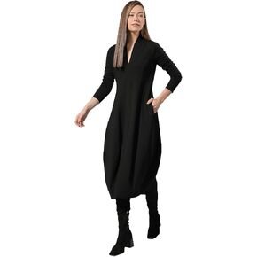 Cocoon Dress with Pockets, Black in Saudi Arabia