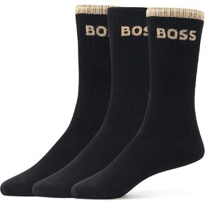 BOSS mens Lurex Logo Combed Cotton Socks in Saudi Arabia