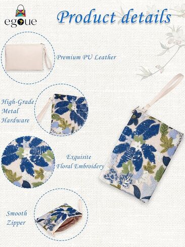 Women's Floral Embroidery Sequin Evening Clutch Bags Party Purses Beaded Bags in Saudi Arabia