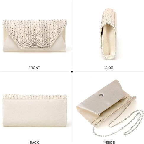 Evening Bags Clutch Purses for Women Formal, Purse Handbag Crossbody Bag Crystal Rhinestone with Chain Strap Shoulder Bag Sparkly for Wedding Guest Party Deep Blue in Saudi Arabia