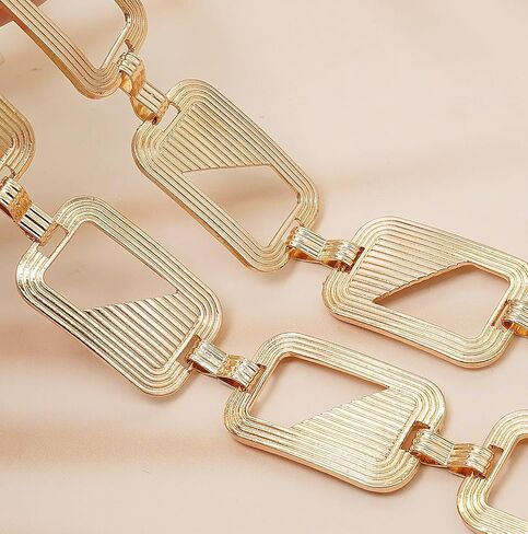 Waist Chain for Women Gold Hollow Chunky Belt for Dresses in Saudi Arabia
