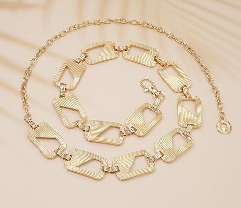 Waist Chain for Women Gold Hollow Chunky Belt for Dresses in Saudi Arabia
