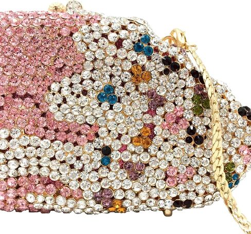 Novelty Popsicle Crystal Clutch Bag Women Icecream Evening Handbags Bridal Party Rhinestone Clutch Purse Prom Bag,Mini in Kuwait