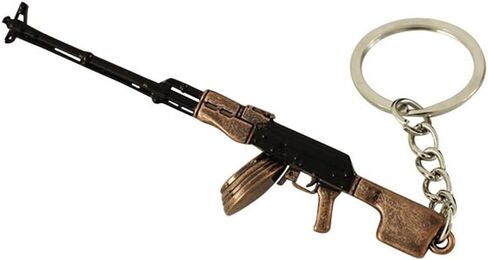 Generic 9cm Mini RPK Machine Gun Model Keychain Collection, Black in Saudi Arabia