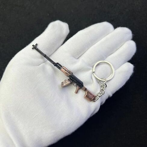 Generic 9cm Mini RPK Machine Gun Model Keychain Collection, Black in Saudi Arabia