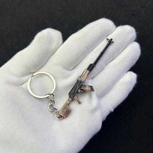 Generic 9cm Mini RPK Machine Gun Model Keychain Collection, Black in Saudi Arabia