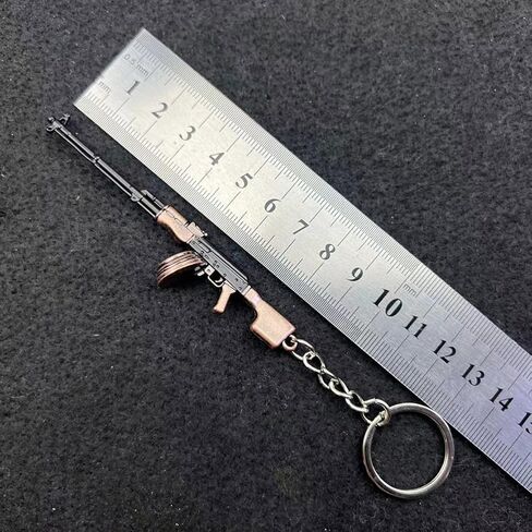 Generic 9cm Mini RPK Machine Gun Model Keychain Collection, Black in Saudi Arabia