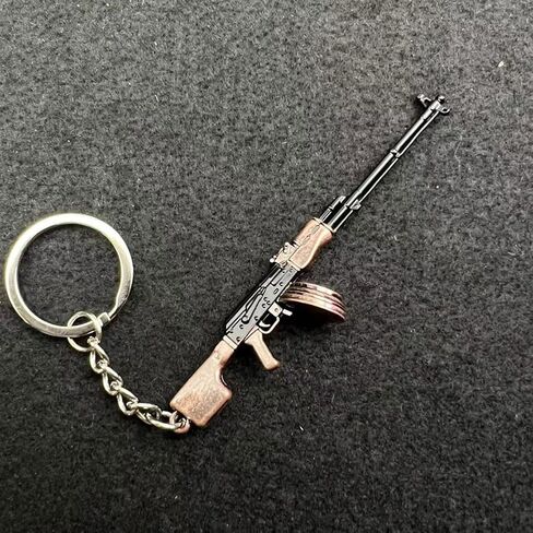 Generic 9cm Mini RPK Machine Gun Model Keychain Collection, Black in Saudi Arabia