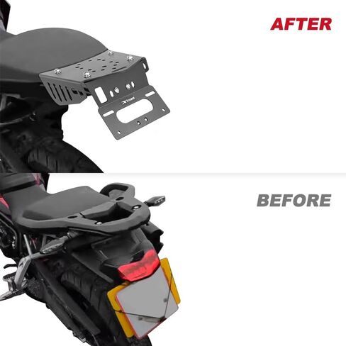 مزيل حاجز Xitomer مع لوحة رف متوافقة مع Tiger 900 / Tiger 850 Sport 2020-2025 حامل لوحة ترخيص الدراجة النارية رف خلفي مناسب للوحة ترخيص OEM ضوء الذيل مرتب in Saudi Arabia