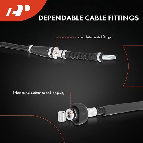 A-Premium Rear Passenger Side Parking Brake Cable Assembly Compatible with Hyundai Models: Tiburon 2005 2006 2007 2008 - Replace# 597702C320 in Saudi Arabia