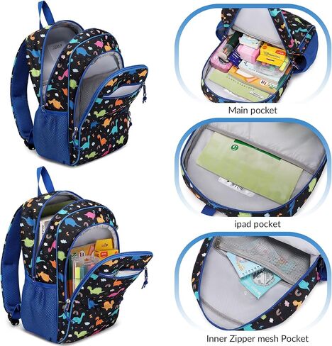 Backpack for Little Girls, Cute Lightweight Water Resistant Preschool Backpack for Kindergarten Elementary Bookbag Dino Girls Schoolbag with Chest Strap Dinosaur Pink in Saudi Arabia