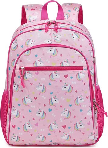 Backpack for Little Girls, Cute Lightweight Water Resistant Preschool Backpack for Kindergarten Elementary Bookbag Dino Girls Schoolbag with Chest Strap Dinosaur Pink in Saudi Arabia