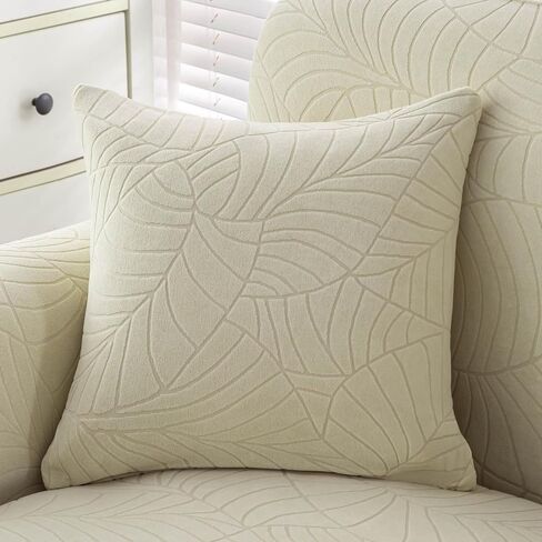 vctops Water Repellent Sofa Covers Leaf Jacquard Stretch Magic Sofa Couch Covers Non Slip Soft Plush Sofa Cover for Sectional Slipcovers (Teal,Extra Large Single Seat Cover) in Saudi Arabia