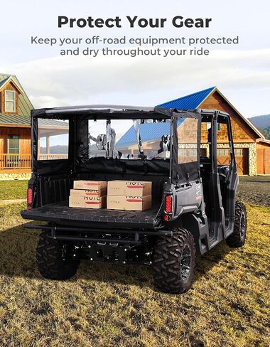 حامل غطاء سرير KEMIMOTO UTV الناعم متوافق مع Can-Am Defender & Defender Max 2016-2025 ملحقات غطاء قماش علوي للتخييم الخلفي in Saudi Arabia
