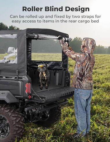 حامل غطاء سرير KEMIMOTO UTV الناعم متوافق مع Can-Am Defender & Defender Max 2016-2025 ملحقات غطاء قماش علوي للتخييم الخلفي in Saudi Arabia