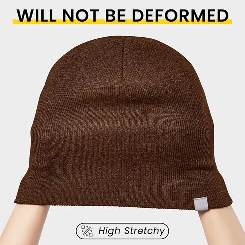 WANDER Beanie Hat for Men Women Winter Soft Hat Cuffed Beanie Warm Stretchy Knitted Skull Cap in Kuwait