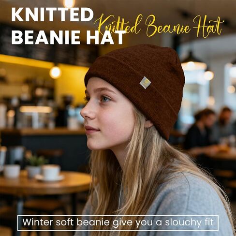 WANDER Beanie Hat for Men Women Winter Soft Hat Cuffed Beanie Warm Stretchy Knitted Skull Cap in Kuwait