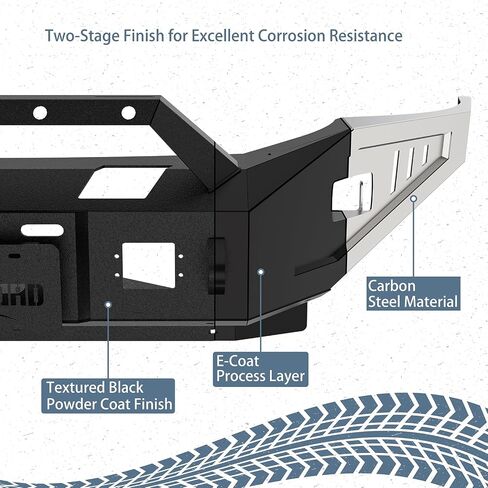 Hooke Road 06-09 Ram 2500 Front Winch Bumper for Dodge Ram 2500 3500 Trucks 2006 2007 2008 2009, Offroad Bumper with Bull Bar, Skid Plate, LED Lights, D-ring Mounts in Saudi Arabia