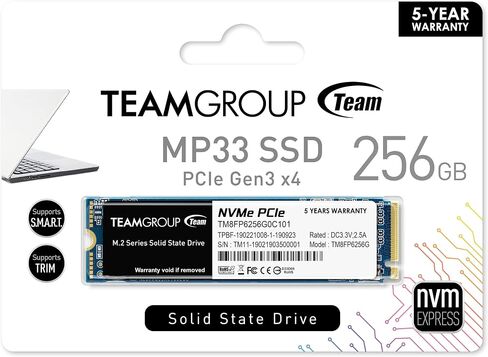 TEAMGROUP MP33 512GB 10 Pack SLC Cache 3D NAND TLC NVMe 1.3 PCIe Gen3x4 M.2 2280 محرك الحالة الصلبة الداخلي SSD (قراءة/كتابة 1,700/1,400 ميجابايت/ثانية) متوافق مع الكمبيوتر المحمول والكمبيوتر المكتبي TM8FP6512G0C1P2 in Kuwait