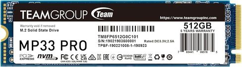 TEAMGROUP MP33 512GB 10 Pack SLC Cache 3D NAND TLC NVMe 1.3 PCIe Gen3x4 M.2 2280 محرك الحالة الصلبة الداخلي SSD (قراءة/كتابة 1,700/1,400 ميجابايت/ثانية) متوافق مع الكمبيوتر المحمول والكمبيوتر المكتبي TM8FP6512G0C1P2 in Kuwait