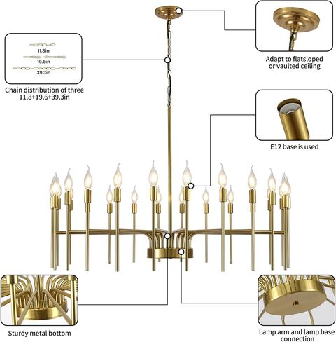 Black Chandelier 24 Light Large Modern Farmhouse Chandeliers for Dining Room Light Fixture, 40" Round Candle Large Chandeliers for High Ceilings Living Room Foyer Entryway in Saudi Arabia