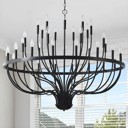 Gold Chandelier 18-Light Candle Chandelier Modern Farmhouse Pendant Lighting Fixture for Dining Room Bedroom Living Room Kitchen Island Foyer Entryway E12 Bulb Vintage Golden Ceiling Light in Saudi Arabia