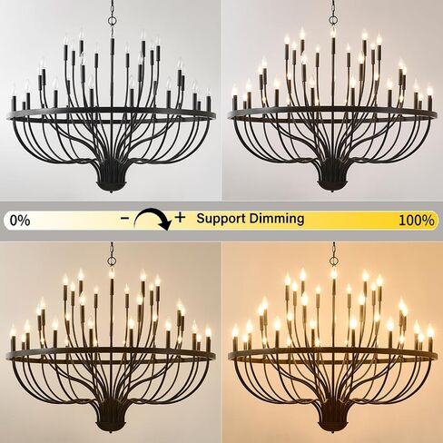 Gold Chandelier 18-Light Candle Chandelier Modern Farmhouse Pendant Lighting Fixture for Dining Room Bedroom Living Room Kitchen Island Foyer Entryway E12 Bulb Vintage Golden Ceiling Light in Saudi Arabia